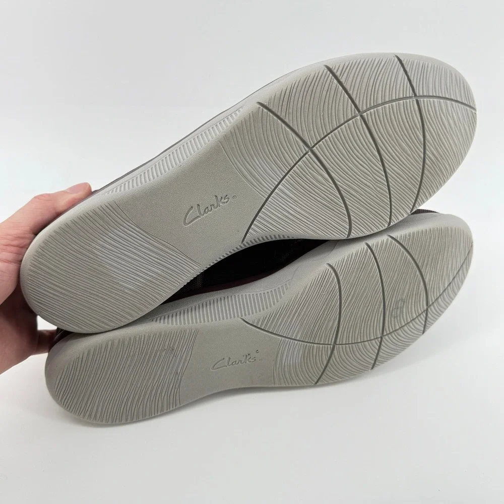 Clarks Cloudsteppers McKella‎ Brynn Slip On Casual Shoes Purple Women 11.5 WIDE